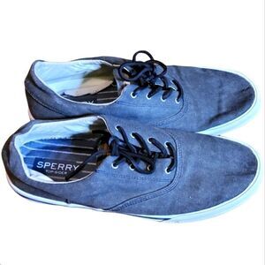 Sperry Charcoal Gray Canvas Low Top Sneakers